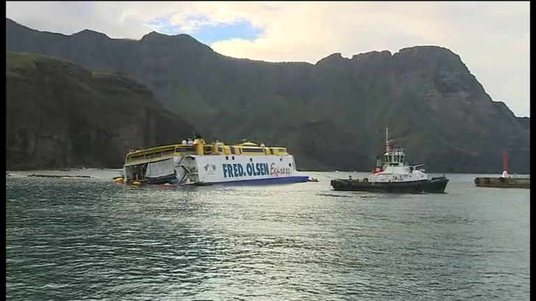 Un informe revela que el agua en Agaete estaba contaminada tras encallar el barco de Fred Olsen