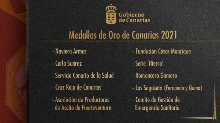 Carla Suárez, el SCS, Cruz Roja y «Hierro», Medallas de Oro de Canarias 2021