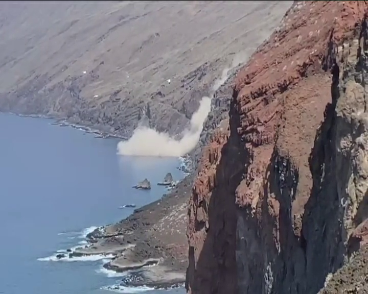 Derrumbe en el sur de El Hierro
