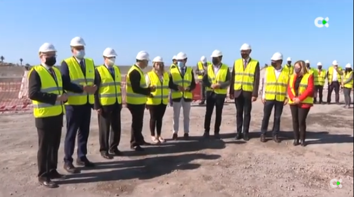 Visita de Luis Planas a las obras de la Balsa de Vicario
