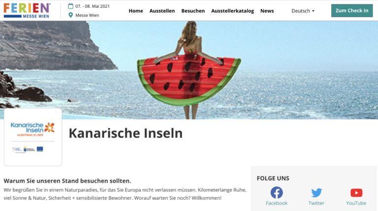 Canarias se promociona como destino turístico seguro en las ferias de Viena y Milán