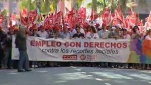 UGT y CCOO exigen en la calle al Gobierno que cumpla con los trabajadores