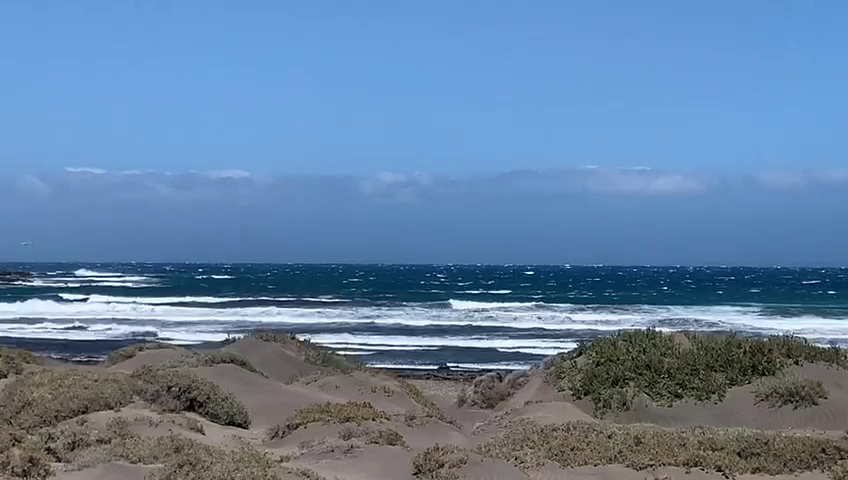 El viento en La Gomera, con rachas de 96 kilómetros por hora