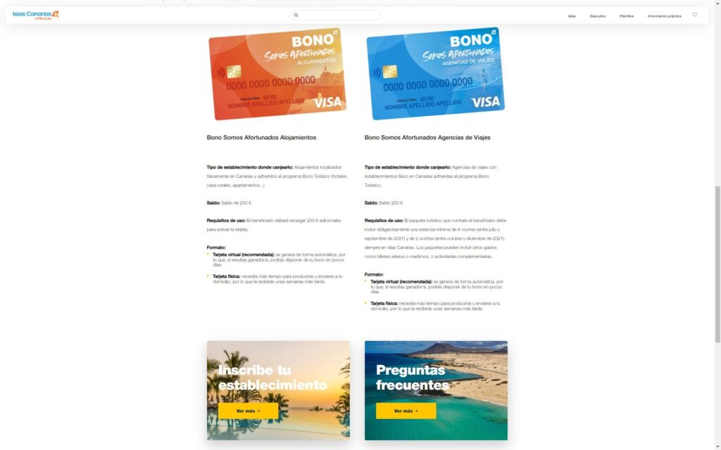 Alojamientos agencias bonos turísticos