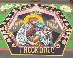 Alfombras del Corpus en Tenerife homenajean a las víctimas de la pandemia