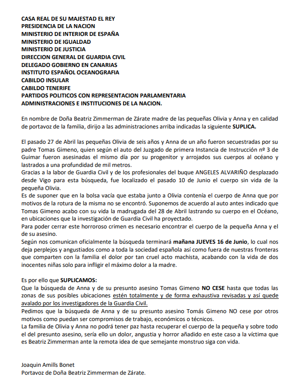 La madre de Anna y Olivia pide que el Ángeles Alvariño continúe la búsqueda