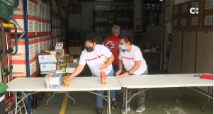 Cruz Roja trabaja en la primera distribución de 2021 del Programa de Ayuda Alimentaria con fondos europeos