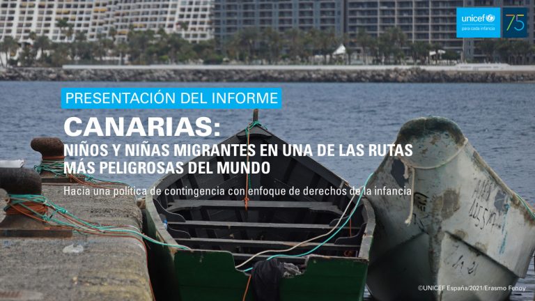 Unicef reclama una política estatal de contingencia migratoria para España