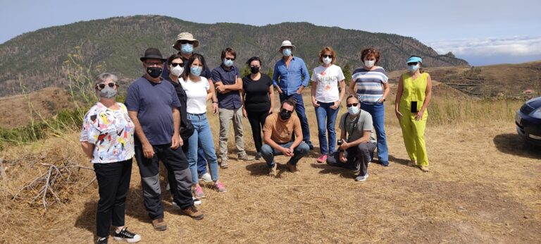 El Paisaje Cultural de Risco Caído y las Montañas Sagradas de Gran Canaria recibe la visita de un grupo científico que lleva a cabo un estudio comparativo