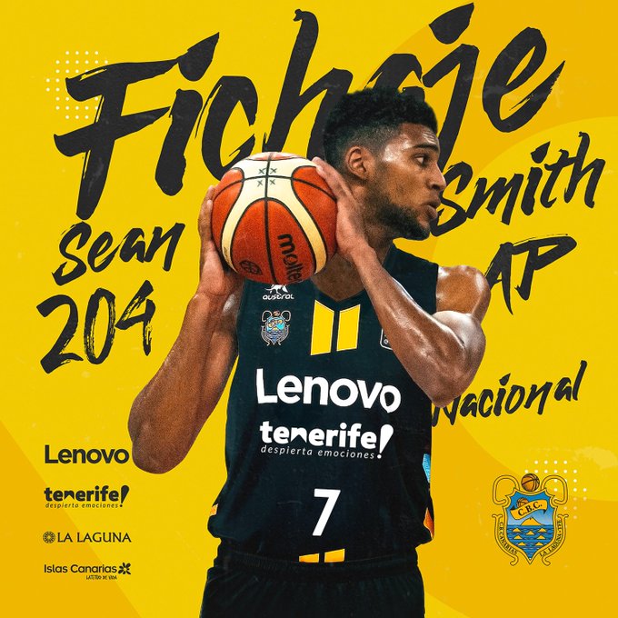 El Lenovo Tenerife ficha a Sean Smith, hijo del mítico Mike Smith