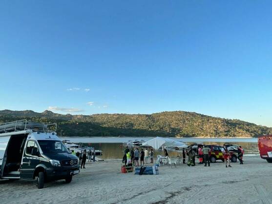 Tercer día de búsqueda de la niña desaparecida en el embalse de San Juan