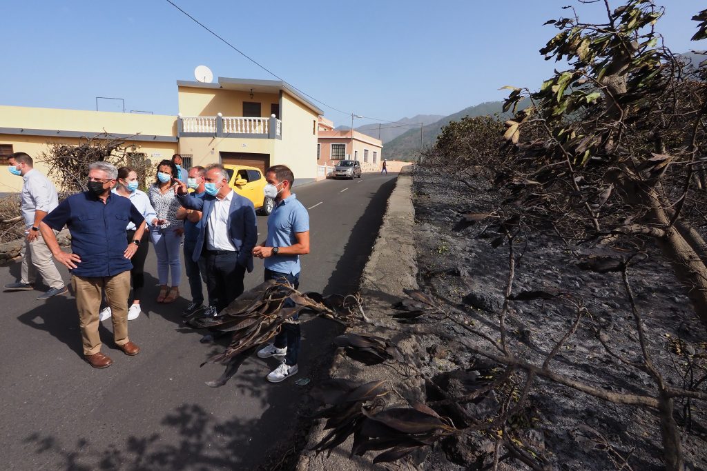 Visita Torres incendio La Palma agosto 2021