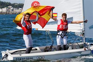 Xammar y Rodríguez (470), bronce y segunda medalla de la vela española