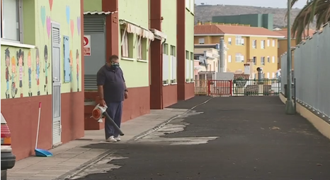 comedores escolares afectados por el volcán 