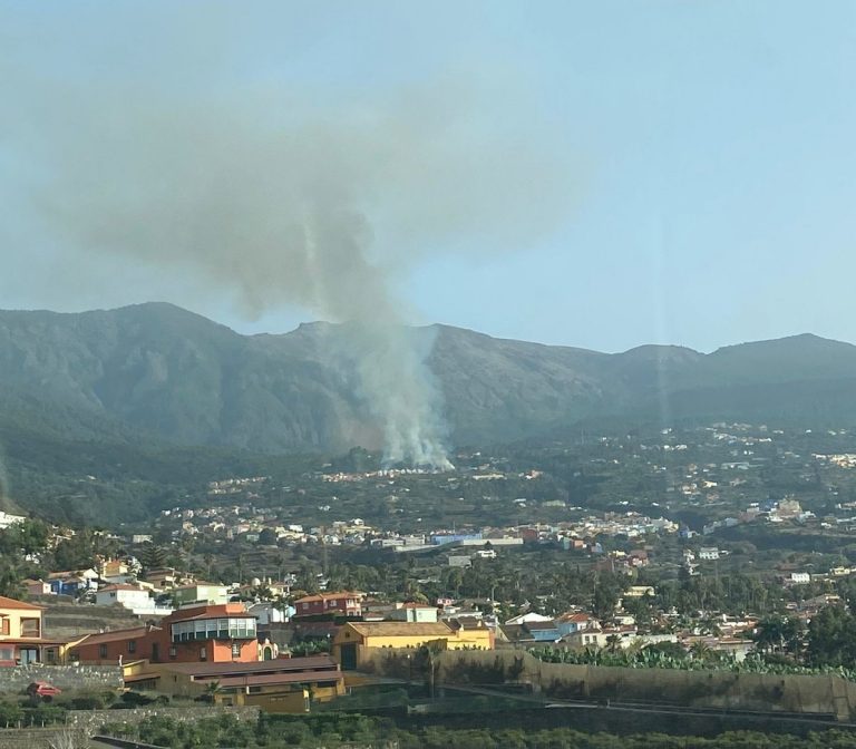 El conato de La Orotava en Tenerife, se da por controlado tras quemar 7,2 hectáreas