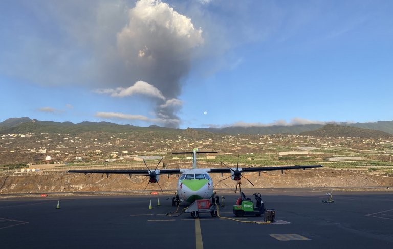 El aeropuerto de La Palma está operativo aunque con tres vuelos cancelados con Madrid y Alemania