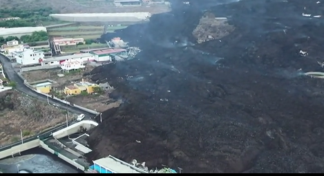 La lava del volcán de La Palma ocupa una superficie 906,3 hectáreas