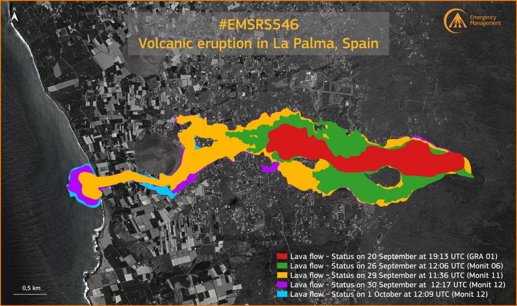 Copernicus detecta 880 construcciones destruidas por la lava