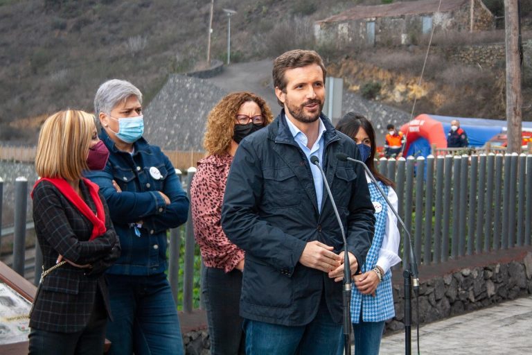 Casado pide 200 millones en ayudas directas a La Palma en los presupuestos generales del Estado