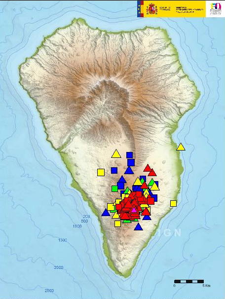 La sismicidad aumenta en La Palma donde se produce un sismo de magnitud 5