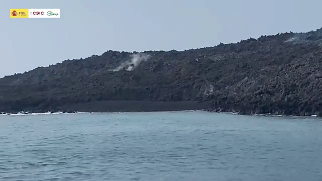 Detectan la formación de playas en la fajana de la colada de Todoque