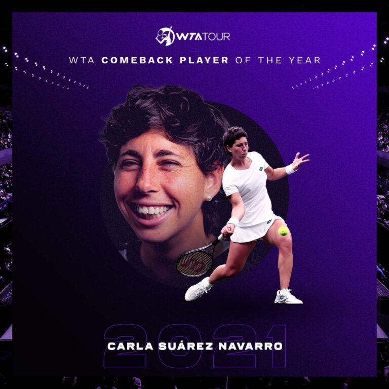 Premio al mejor retorno del año para la tenista Carla Suárez