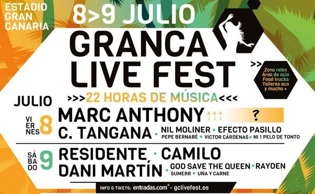 Marc Anthony, C. Tangana y Residente, cabezas de cartel del Granca Live Fest