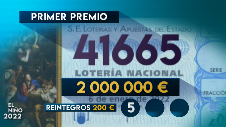 El número 41.665, primer premio del Niño