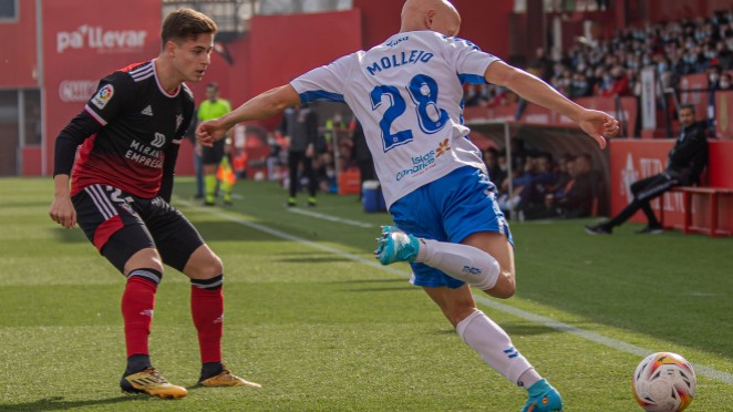 El CD Tenerife pierde en su visita a Anduva ante el CD Mirandés (2-1)