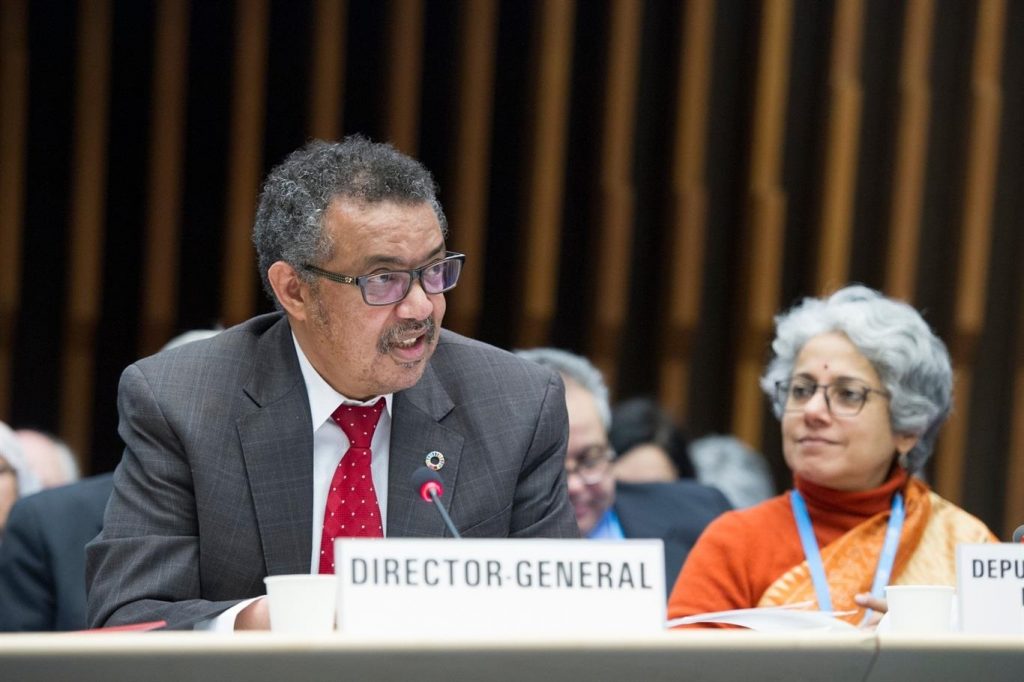 El director general de la Organización Mundial de la Salud, Tedros Adhanom Ghebreyesus OMS