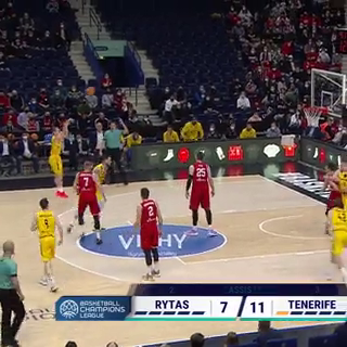 El Lenovo Tenerife gana en Lituania y se garantiza el primer puesto de grupo en el TOP 16 de la Liga de Campeones FIBA