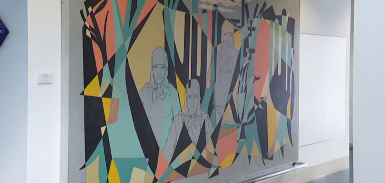 El mural ‘Composición con tres figuras’ de Felo Monzón regresa al Cuyás
