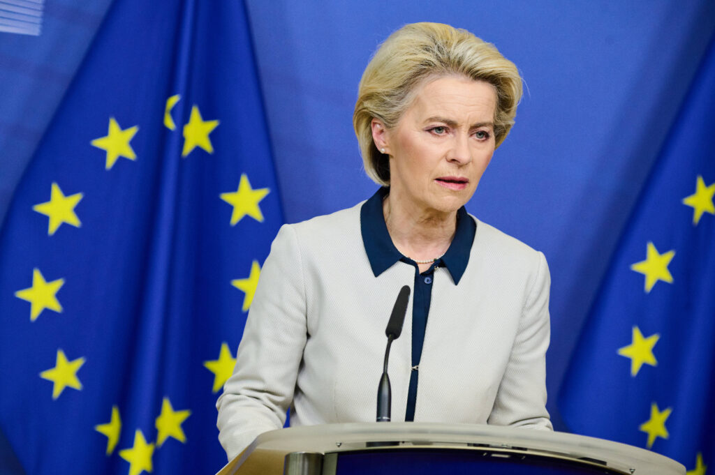 EU Commission President Ursula von der Leyen presser in Brussels