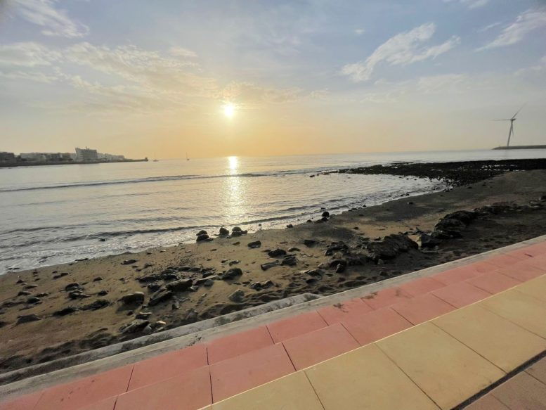 La playa de Arinaga se abre al baño