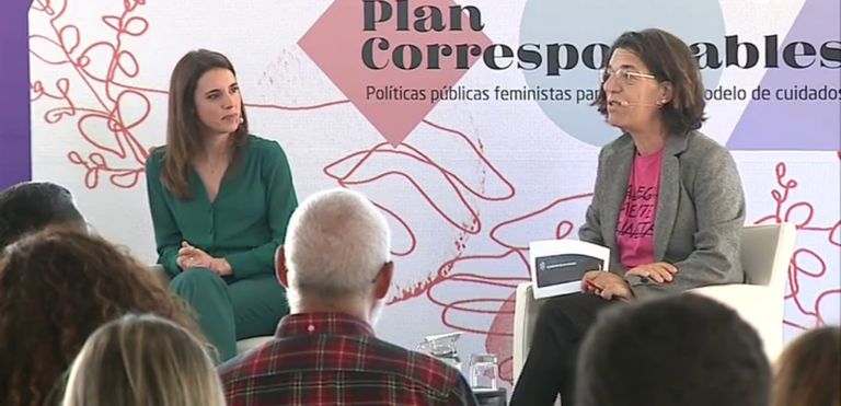 Montero propone que el Estado se corresponsabilice de las tareas de cuidados