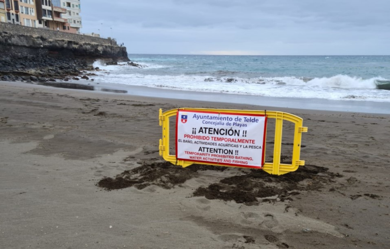 Cerrada la playa de La Garita, en Telde, por contaminación tras un análisis del agua