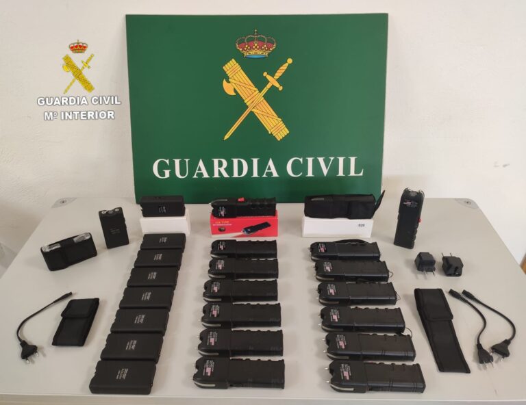 La Guardia Civil Incauta 25 armas prohibidas en Gran Canaria