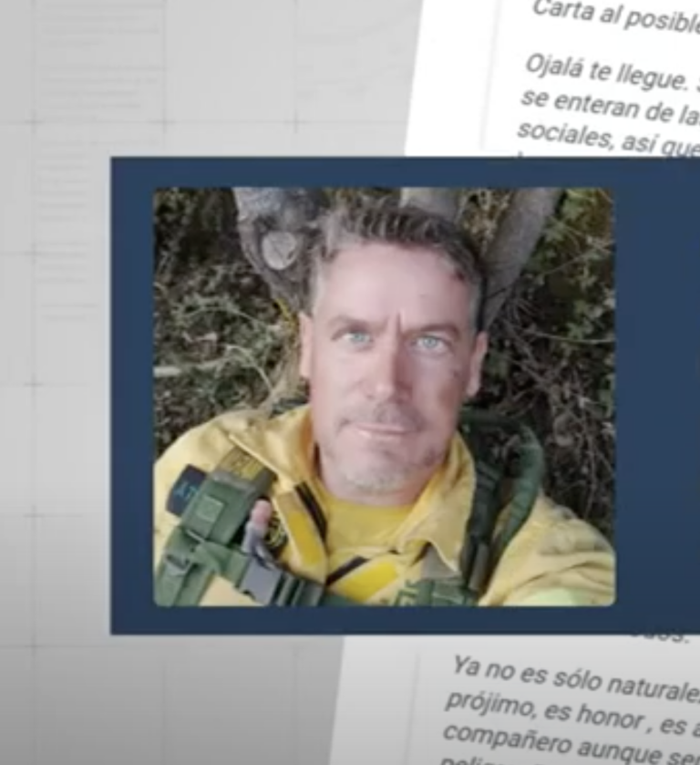 Carta de un miembro de la Brifor del incendio de Tenerife al posible pirómano