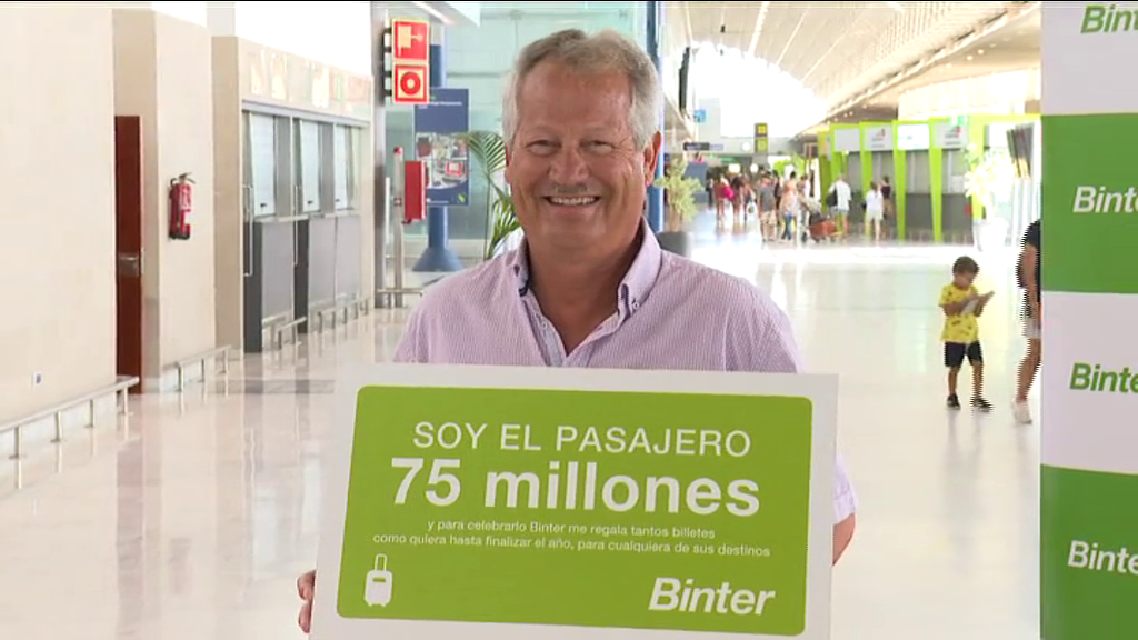Binter alcanza su pasajero 75 millones