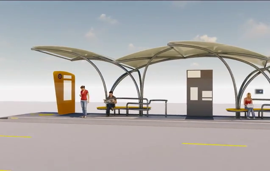 La MetroGuagua dispondrá de 36 paradas con un diseño singular y sostenible