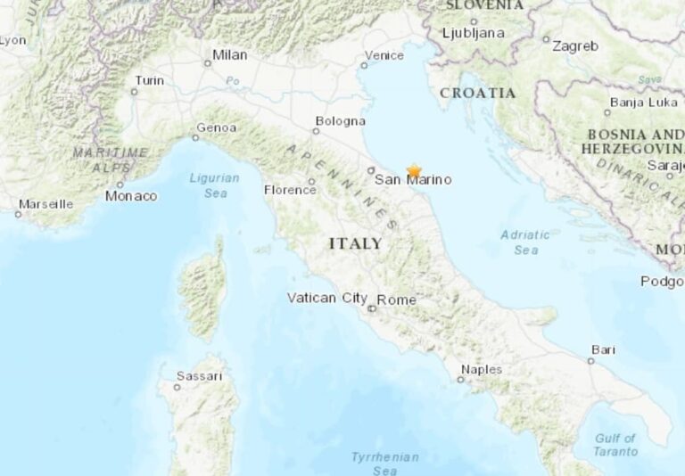 Registrado un terremoto de magnitud 5,7 en el centro de Italia
