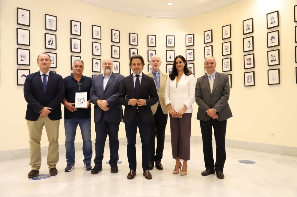 El Salón del Cómic de Tenerife inaugura la exposición ‘Escritor@s. 154 caricaturas’ en el Parlamento