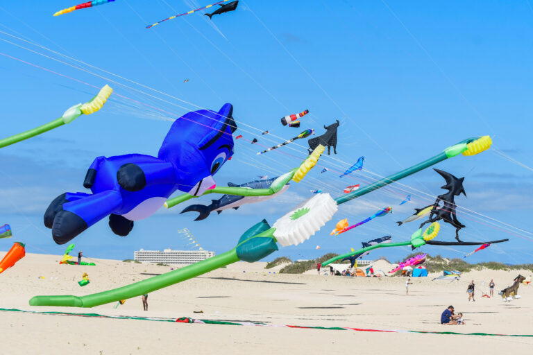 Las cometas en Corralejo llenan de colores las dunas