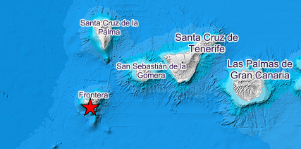 Terremoto de magnitud 3,6 en la zona del volcán submarino Tagoro en El Hierro