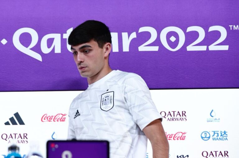 Pedri antes del partido frente a Marruecos: «Si tenemos diez minutos de desconexión nos vamos para casa»