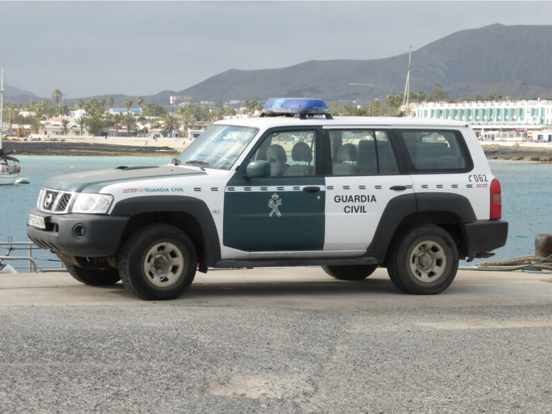 Detenido el presunto autor de varios delitos en hoteles de Fuerteventura. (Archivo) Vehículo de la Guardia Civil en Corralejo, Fuerteventura.