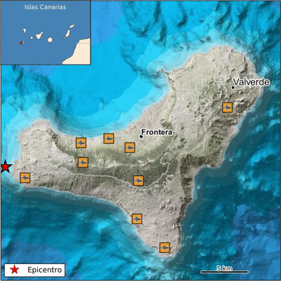 Localizan un terremoto de magnitud 3,4 en La Frontera, El Hierro
