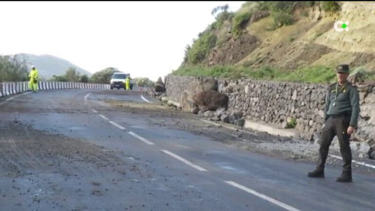 Un desprendimiento deja temporalmente cerrado el único acceso a Valle Gran Rey