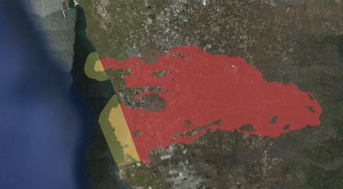 Reducen a 300 metros la prohibición de navegar en el entorno de los nuevos deltas lávicos