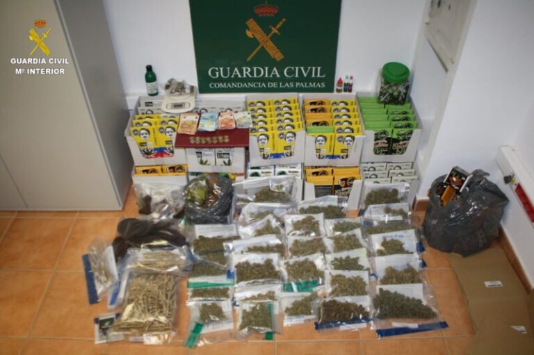 Desarticulado un punto de venta de droga en una asociación cannábica en Lanzarote